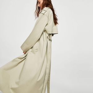 Mango premium committed oversized double breasted trench coat